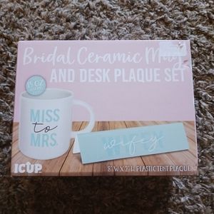 NEW! BRIDAL CERAMIC MUG SET